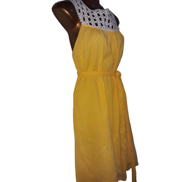 Lilly Pulitzer RARE Sz 2 Yellow SYDNEY Crinkle Sunshine Dress - Picture 5 of 9